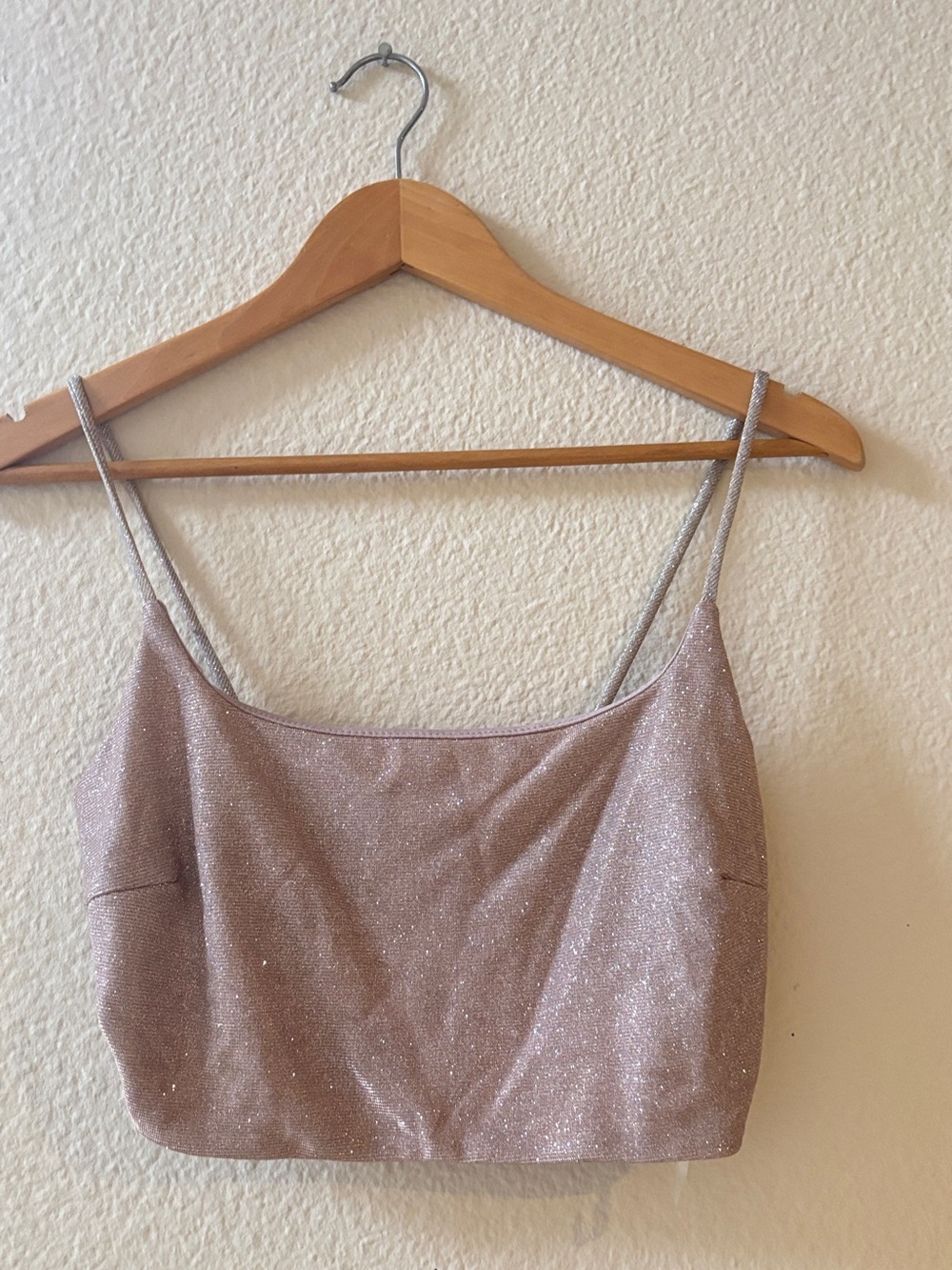 Windsor Strappy Tank Top  Crop in Metallic Gold Size Medium NWT